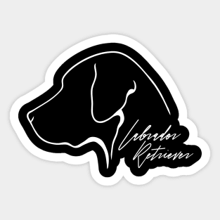 Proud Labrador Retriever profile dog lover gift Sticker